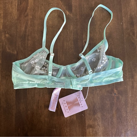 Savage X Fenty Bra 36B Daisy Sheer Sexy Lingerie Dainty Romantic 90s Vibe 🌼 - Picture 5 of 6